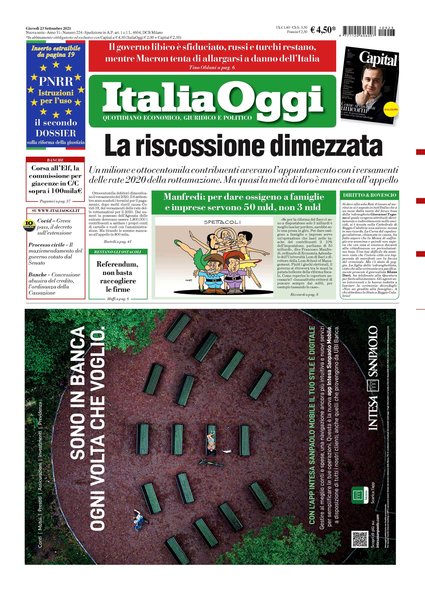 Italia oggi : quotidiano di economia finanza e politica